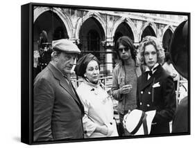 MORTE A VENEZIA / MORT A VENISE, 1971 directed by LUCHINO VISCONT On the set, Luchino Visconti and -null-Framed Stretched Canvas