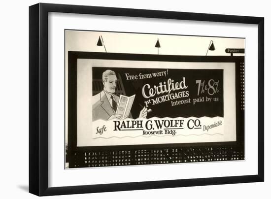 Mortgage Billboard-null-Framed Art Print