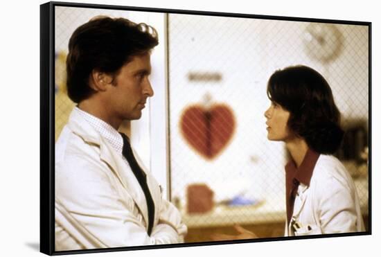 Morts suspectes Coma by Michael Crichton with Michael Douglas and Genevieve Bujold, 1978 (photo)-null-Framed Stretched Canvas