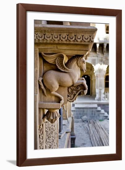 Morvi Temple (The Secretariat) an Administrative Building with a Hindu Temple in the Centre-Henry Wilson-Framed Photographic Print