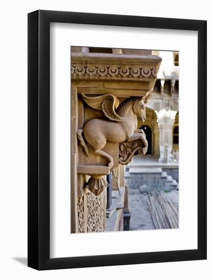 Morvi Temple (The Secretariat) an Administrative Building with a Hindu Temple in the Centre-Henry Wilson-Framed Photographic Print