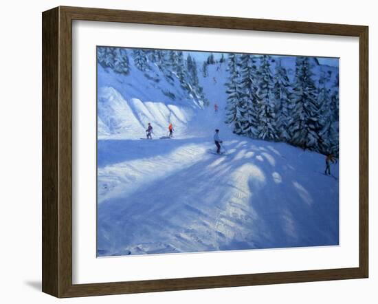 Morzine, Ski Run-Andrew Macara-Framed Giclee Print