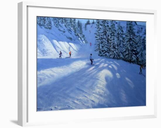 Morzine, Ski Run-Andrew Macara-Framed Giclee Print