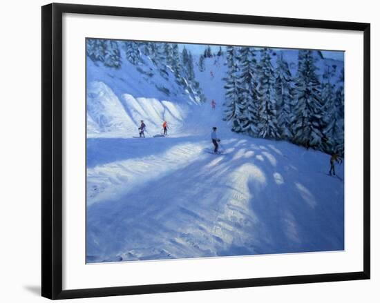 Morzine, Ski Run-Andrew Macara-Framed Giclee Print