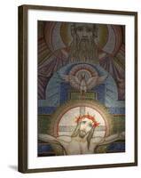 Mosaic by Antoine Molkenboer Showing God, the Holy Spirit and Jesus, Annecy, Haute Savoie-Godong-Framed Photographic Print