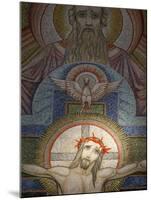 Mosaic by Antoine Molkenboer Showing God, the Holy Spirit and Jesus, Annecy, Haute Savoie-Godong-Mounted Photographic Print
