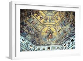 Mosaic Ceiling, Baptistry of St John, Florence, Italy-Peter Thompson-Framed Photographic Print