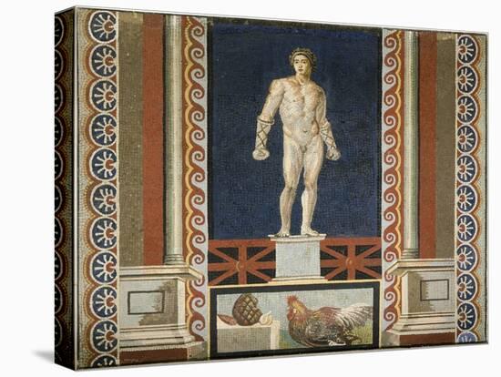 Mosaic Depicting a Boxer in the Gym. Roman Civilization-null-Stretched Canvas