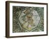 Mosaic Depicting a Farmer with Hens and a Basket of Eggs-null-Framed Giclee Print