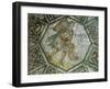 Mosaic Depicting a Farmer with Hens and a Basket of Eggs-null-Framed Giclee Print