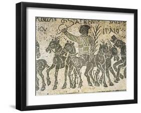 Mosaic Depicting a Quadriga During Chariot Racing in Circus-null-Framed Giclee Print