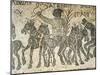 Mosaic Depicting a Quadriga During Chariot Racing in Circus-null-Mounted Giclee Print