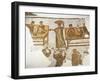 Mosaic Depicting Banquet Scene with Musicians and Servants, from Carthage-null-Framed Giclee Print