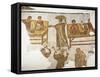 Mosaic Depicting Banquet Scene with Musicians and Servants, from Carthage-null-Framed Stretched Canvas