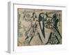 Mosaic Depicting Battle of Fel and Fol-null-Framed Giclee Print