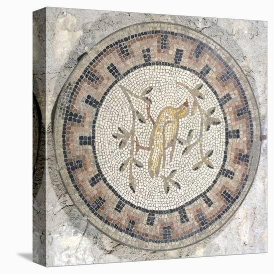 Mosaic Depicting Bird-null-Stretched Canvas