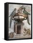 Mosaic Depicting Birds on Basin and Panther from Italy-null-Framed Stretched Canvas