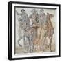 Mosaic Depicting Chariot Race, from Spain, 3rd Century-null-Framed Giclee Print