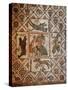 Mosaic Depicting Christ Saviour of World, Surrounded by Lion, Donkey, Bear and Leopard-null-Stretched Canvas