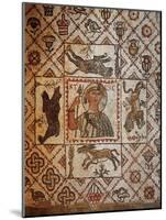 Mosaic Depicting Christ Saviour of World, Surrounded by Lion, Donkey, Bear and Leopard-null-Mounted Giclee Print