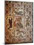 Mosaic Depicting Christ Saviour of World, Surrounded by Lion, Donkey, Bear and Leopard-null-Mounted Giclee Print