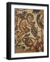 Mosaic Depicting Cupids Picking Grapes, Villa Romana Del Casale, Piazza Armerina, Sicily, Italy-null-Framed Giclee Print