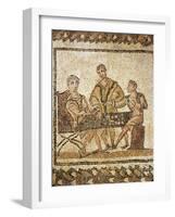 Mosaic Depicting Dice Players, from El Djem, Tunisia-null-Framed Giclee Print