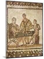 Mosaic Depicting Dice Players, from El Djem, Tunisia-null-Mounted Giclee Print