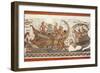 Mosaic Depicting Dionysus and the Old Silenus Fighting Against Pirates in the Mediterranean Sea-null-Framed Giclee Print