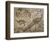 Mosaic Depicting Flower Garden with Peacock, Rabbit and Duck-null-Framed Giclee Print