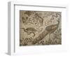 Mosaic Depicting Flower Garden with Peacock, Rabbit and Duck-null-Framed Giclee Print