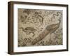 Mosaic Depicting Flower Garden with Peacock, Rabbit and Duck-null-Framed Giclee Print