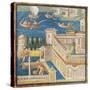 Mosaic Depicting Fluvial Landscape with Villa-null-Stretched Canvas