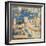 Mosaic Depicting Fluvial Landscape with Villa-null-Framed Giclee Print