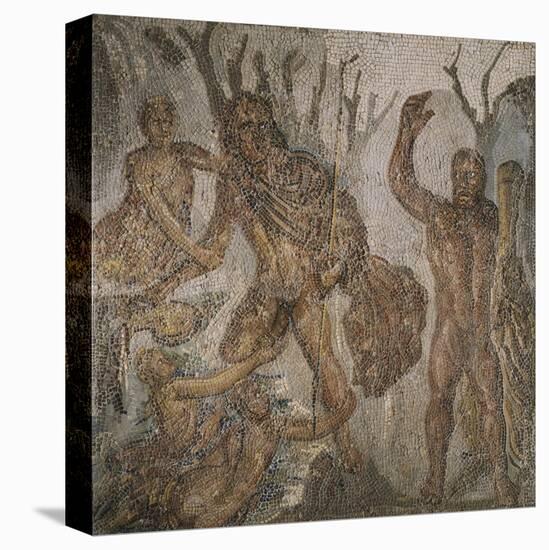 Mosaic Depicting Hercules and Hyllax, from Italica, Spain-null-Stretched Canvas