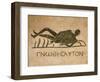 Mosaic Depicting Human Skeleton with Inscription Know Thyself-null-Framed Giclee Print