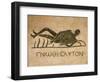 Mosaic Depicting Human Skeleton with Inscription Know Thyself-null-Framed Giclee Print