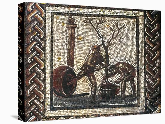 Mosaic Depicting Pitching of Trunks-null-Stretched Canvas