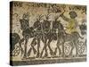 Mosaic Depicting Quadriga During Circus Race, Detail-null-Stretched Canvas