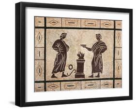 Mosaic Depicting Sacrifice Scene-null-Framed Giclee Print