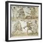 Mosaic Depicting Scenes from Amphitheater from Rome, Lazio-null-Framed Giclee Print