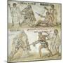 Mosaic Depicting Scenes from Amphitheater from Rome, Lazio-null-Mounted Giclee Print