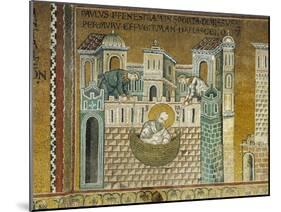 Mosaic Depicting Scenes of St Paul's Life, Left Apse, Cathedral Dedicated to Santa Maria Nuova-null-Mounted Giclee Print