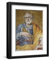 Mosaic Depicting St. Peter in St. Peter's Basilica, Vatican, Rome, Lazio, Italy, Europe-Godong-Framed Photographic Print