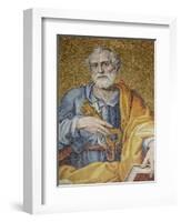 Mosaic Depicting St. Peter in St. Peter's Basilica, Vatican, Rome, Lazio, Italy, Europe-Godong-Framed Photographic Print