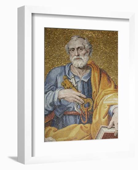 Mosaic Depicting St. Peter in St. Peter's Basilica, Vatican, Rome, Lazio, Italy, Europe-Godong-Framed Photographic Print