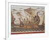 Mosaic Depicting Ulysses and the Sirens' Island from Thugga, Dougga, Tunisia, Close-Up-null-Framed Giclee Print