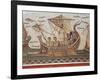 Mosaic Depicting Ulysses and the Sirens' Island from Thugga, Dougga, Tunisia, Close-Up-null-Framed Giclee Print