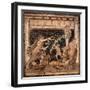 Mosaic Depicting Worship Scene and Cockfight-null-Framed Giclee Print