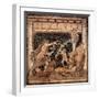 Mosaic Depicting Worship Scene and Cockfight-null-Framed Giclee Print